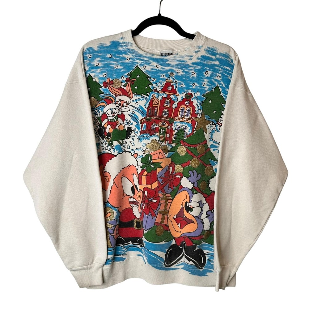1993 Tiny Tunes Christmas Crewneck Sz XL (A212)